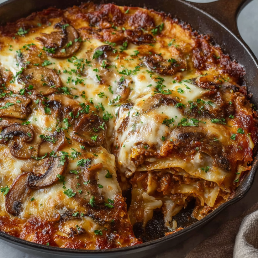 A close up of a French Onion Potato Bake.
