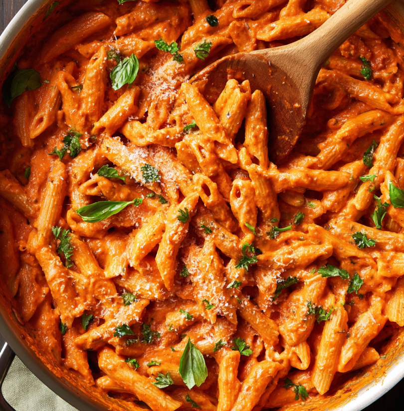 A bowl of Penne Alla Vodka.