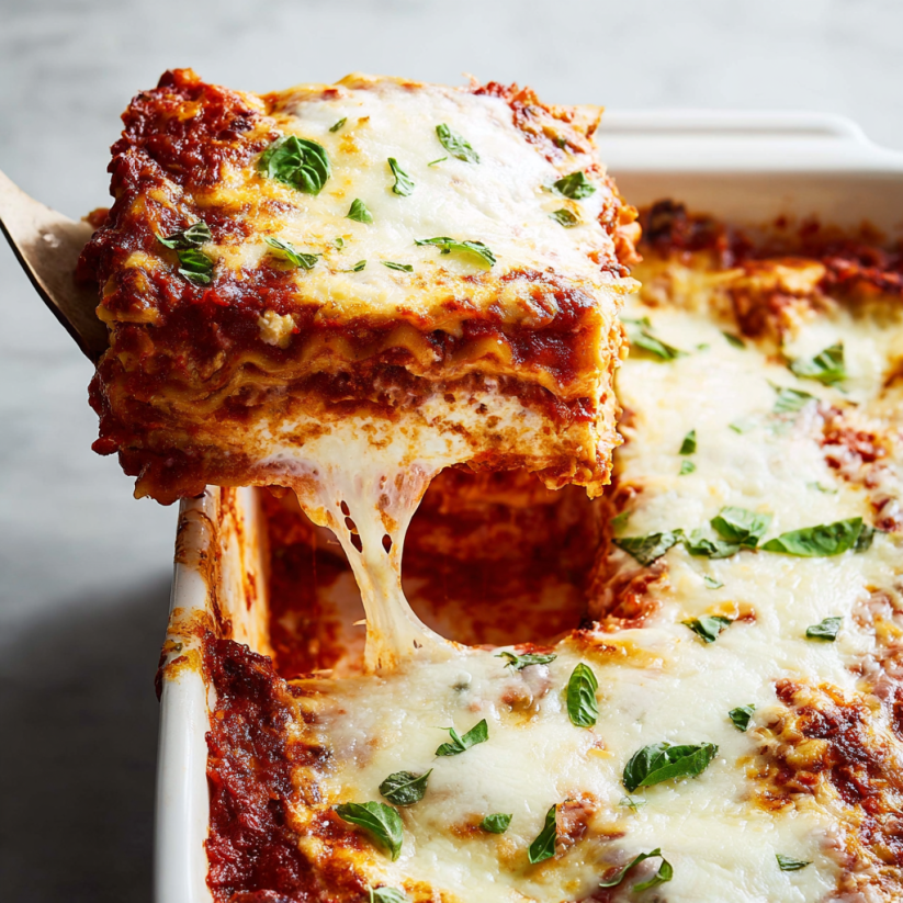 A slice of eggplant parmesan.