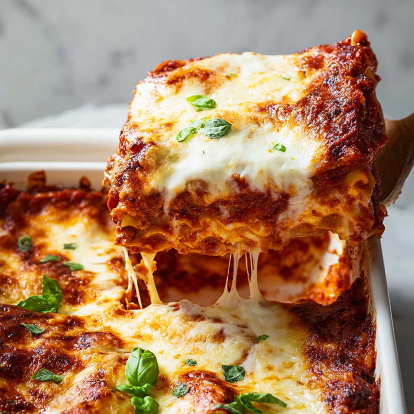 A slice of eggplant parmesan.
