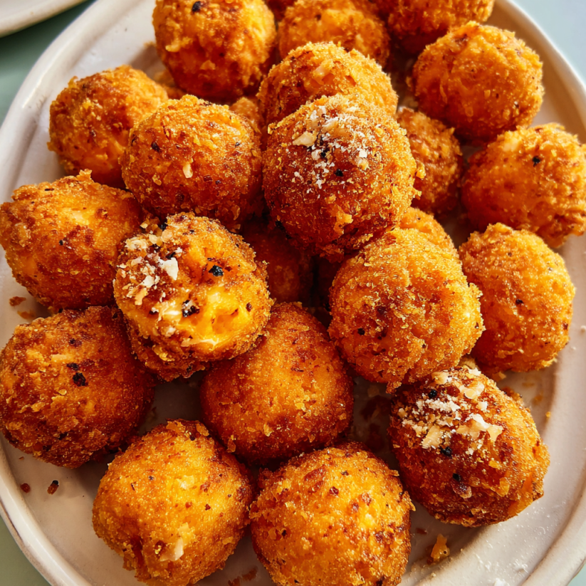 A plate of crispy sweet potato bites.