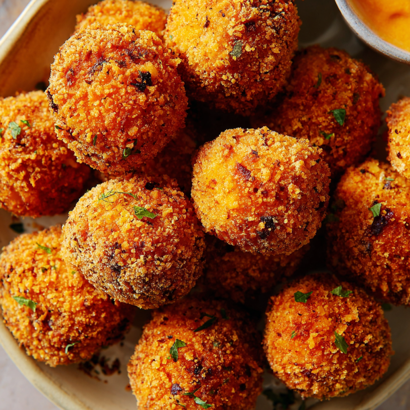 A bowl of crispy sweet potato bites.