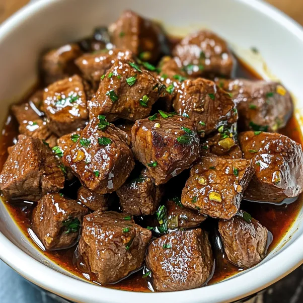 A bowl of beef stew with a spoon in it.