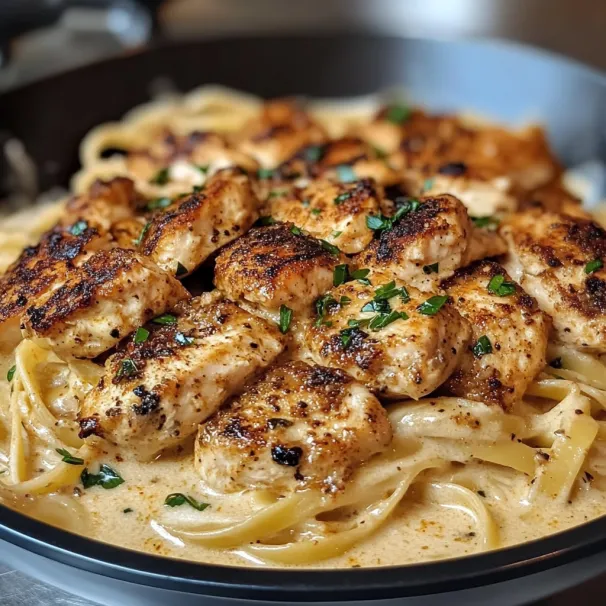 A bowl of food with chicken and noodles.