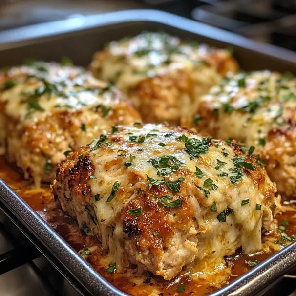 A pan of food with cheese and herbs.