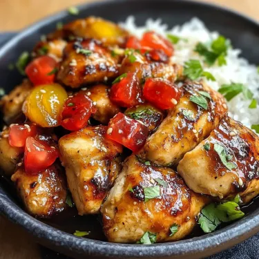 A bowl of food with rice and meat.