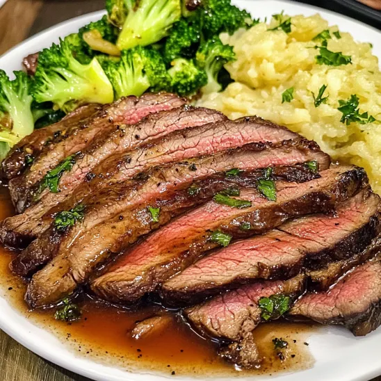 A plate of food with meat and vegetables.