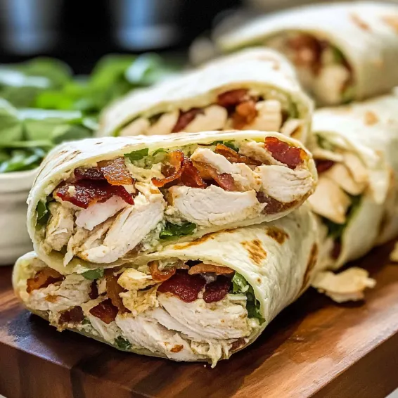 A chicken burrito on a wooden cutting board.