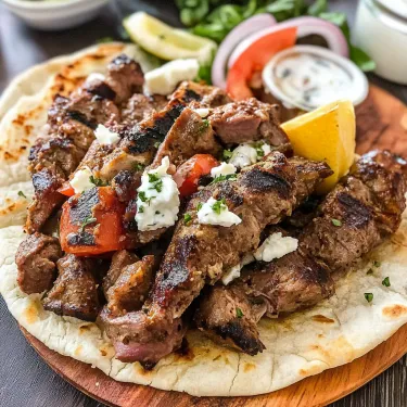 A plate of meat and vegetables.