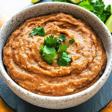 A bowl of soup with a spoon in it.