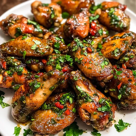 A plate of chicken wings with sauce.