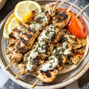 A plate of food with chicken and tomatoes.