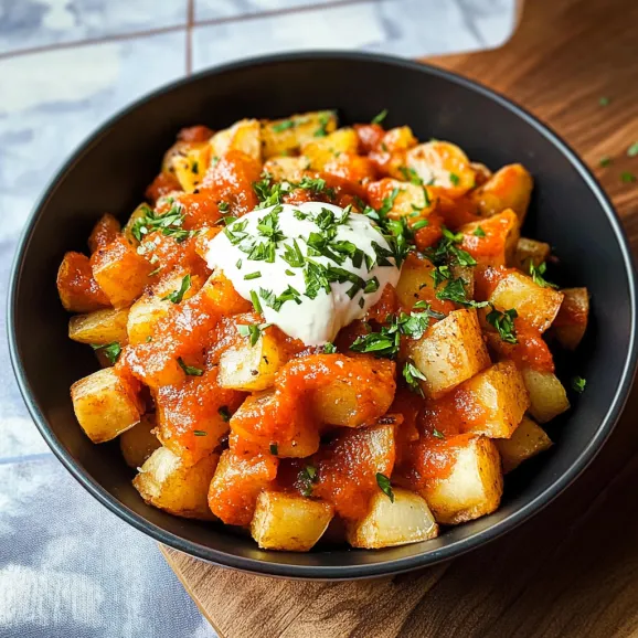 A bowl of food with a dollop of sour cream on top.