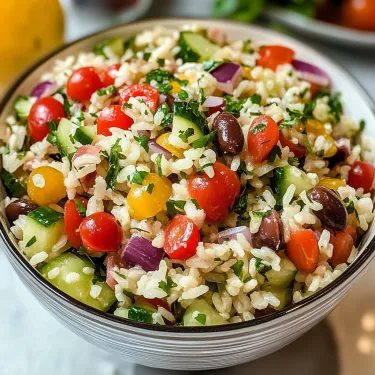A bowl of rice with vegetables.