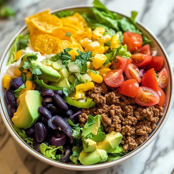A bowl of salad with various vegetables.