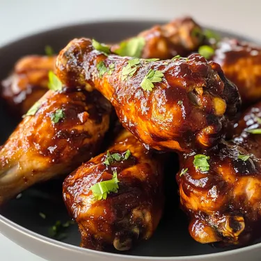 A bowl of chicken wings with barbecue sauce.