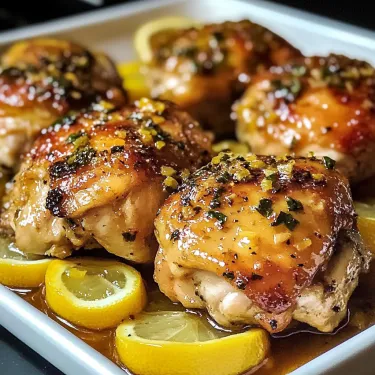 Chicken with lemon and spices.