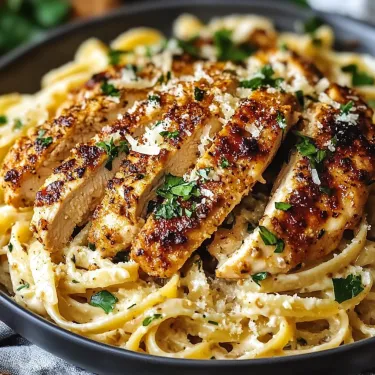 A bowl of pasta with chicken and cheese.