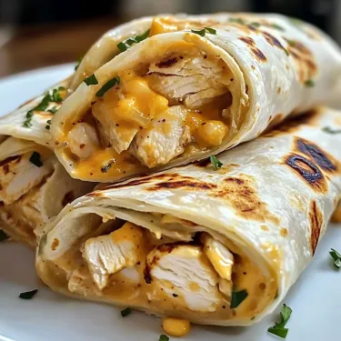 A plate of food with chicken and cheese.