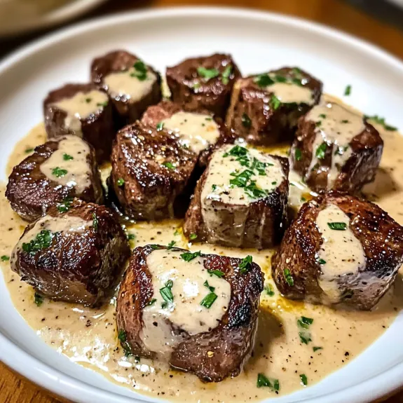 A plate of meat covered in sauce.