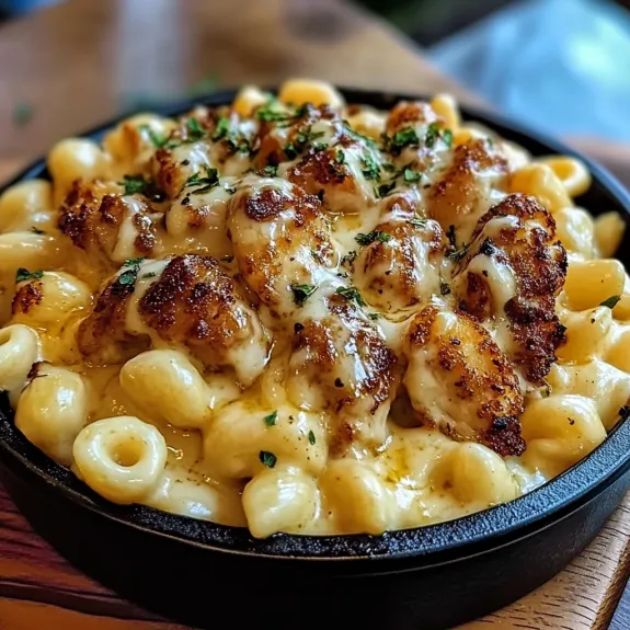A bowl of macaroni and cheese.