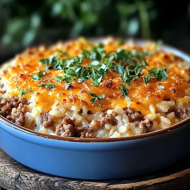 A plate of food with rice and cheese.