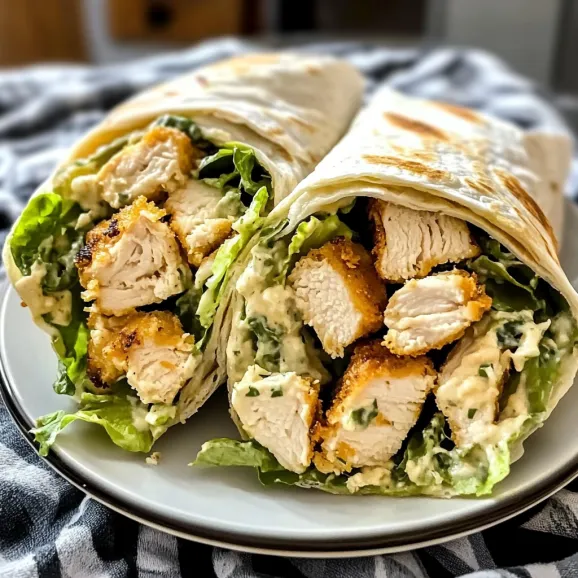 A plate with a chicken wrap on it.
