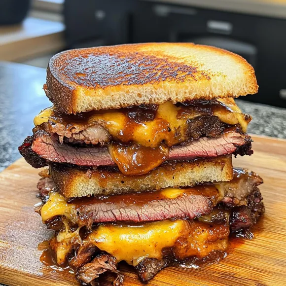 A stack of sandwiches with meat and cheese.