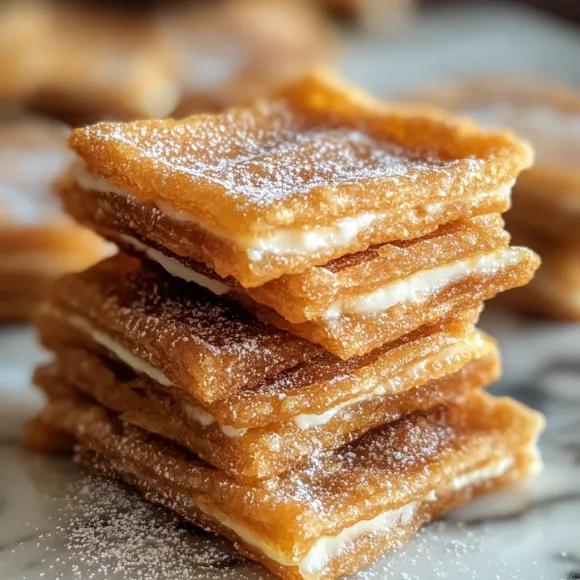 A stack of golden brown cookies.