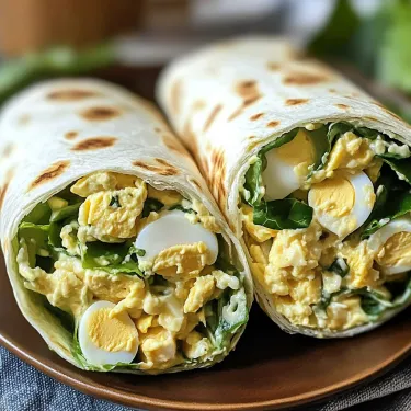 Two egg wraps on a plate.