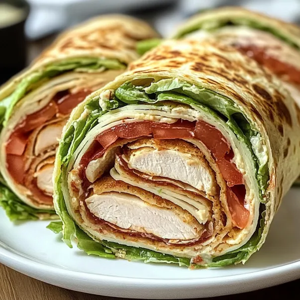 A sandwich with meat and lettuce.