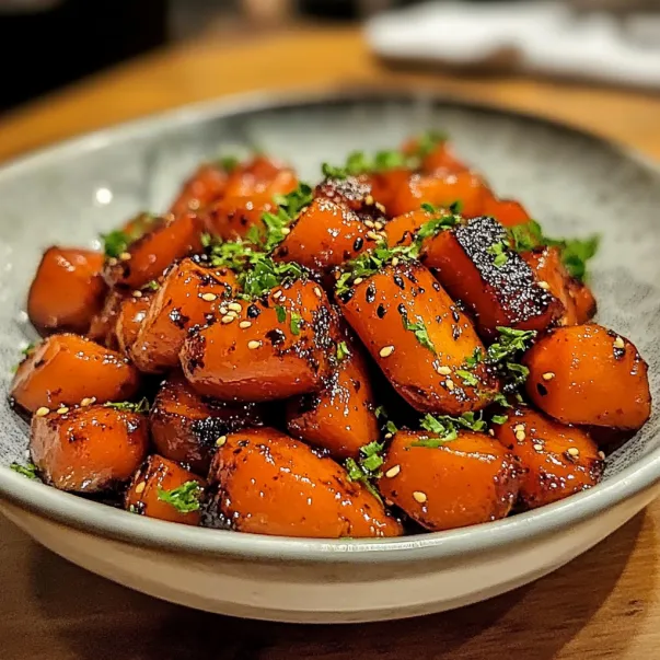 A bowl of food with black seeds on top.