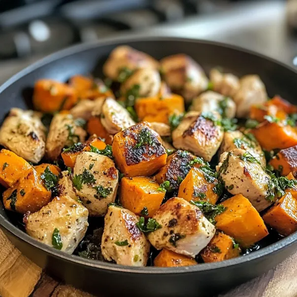 A pan of food with carrots and meat.