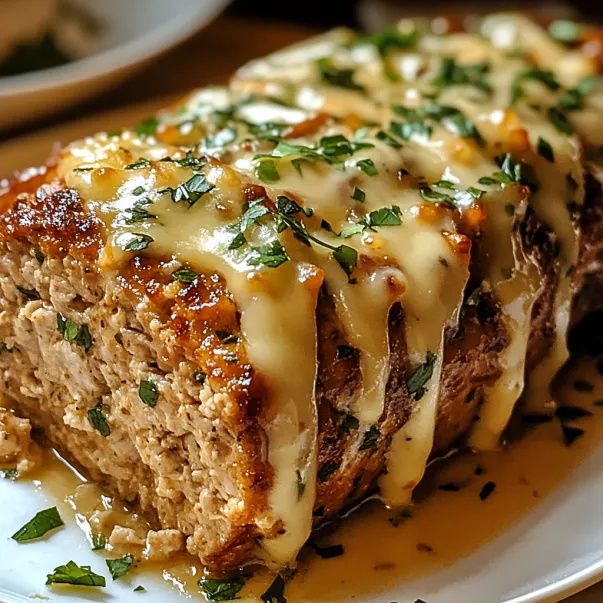 A piece of meat with cheese on top.