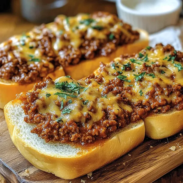 Two slices of meat and cheese sandwiches.