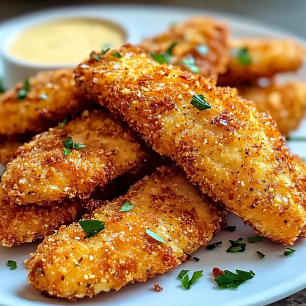 A plate of breaded food with a dipping sauce.