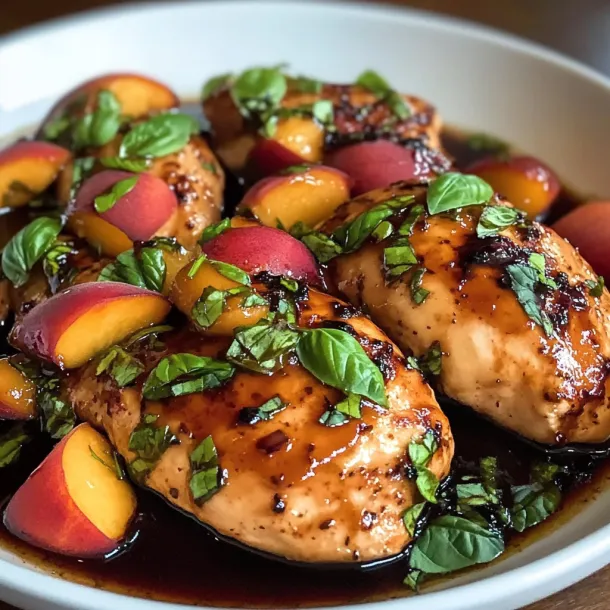 A bowl of chicken with peppers and herbs.