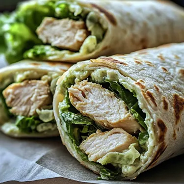 A chicken burrito with lettuce and avocado.