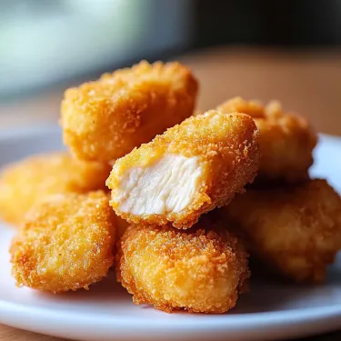 A plate of chicken strips.