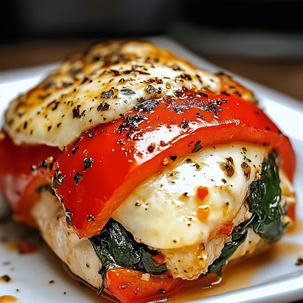 A slice of pizza with cheese and tomatoes.