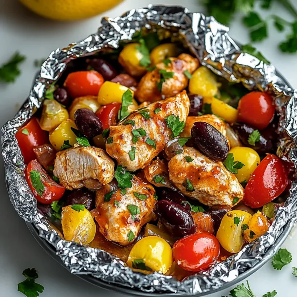 A bowl of food with a foil cover.