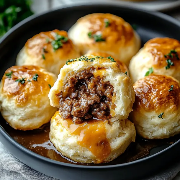 A plate of food with meat in the middle.