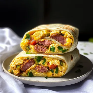 A plate of food with a burrito on it.