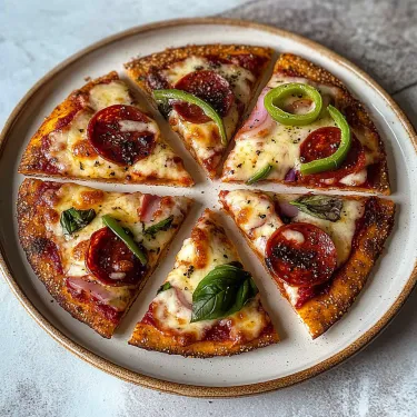 A slice of pizza with pepperoni and green peppers.