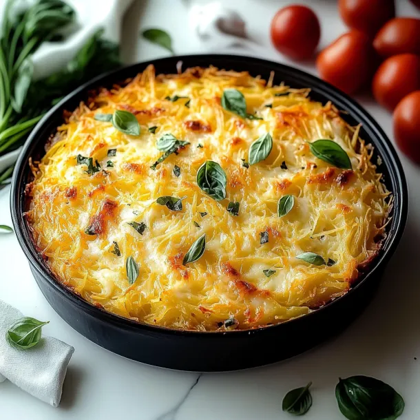 A dish of food with a green topping.