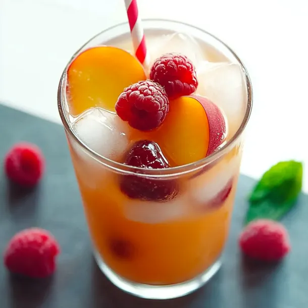 A glass of orange juice with a straw in it.