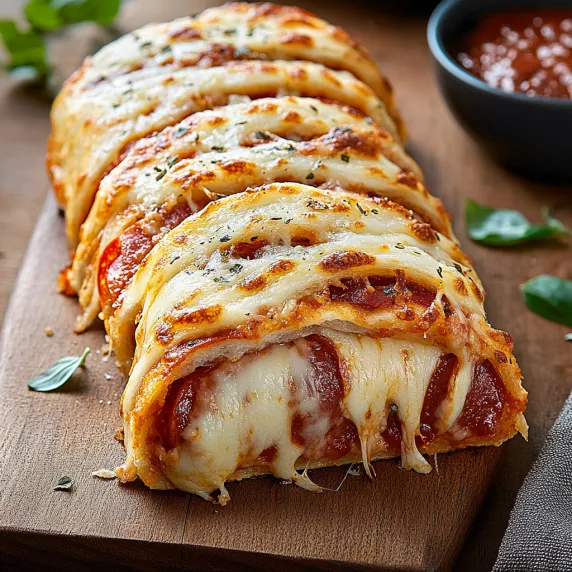 A pizza with cheese and tomato sauce.