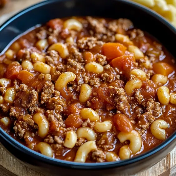 A bowl of beans and sausage.