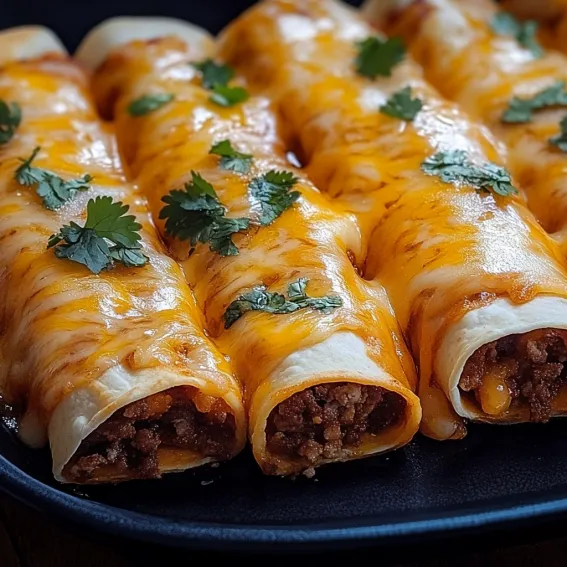 A plate of food with a cheese and meat filling.