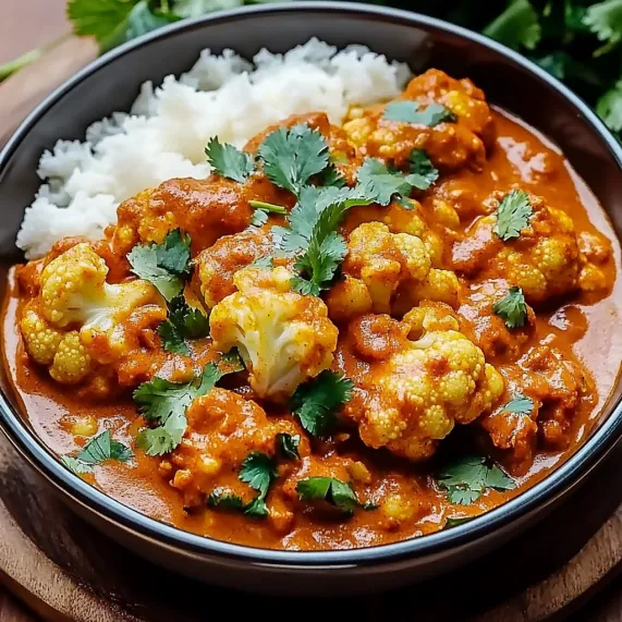 A bowl of food with rice and cauliflower.